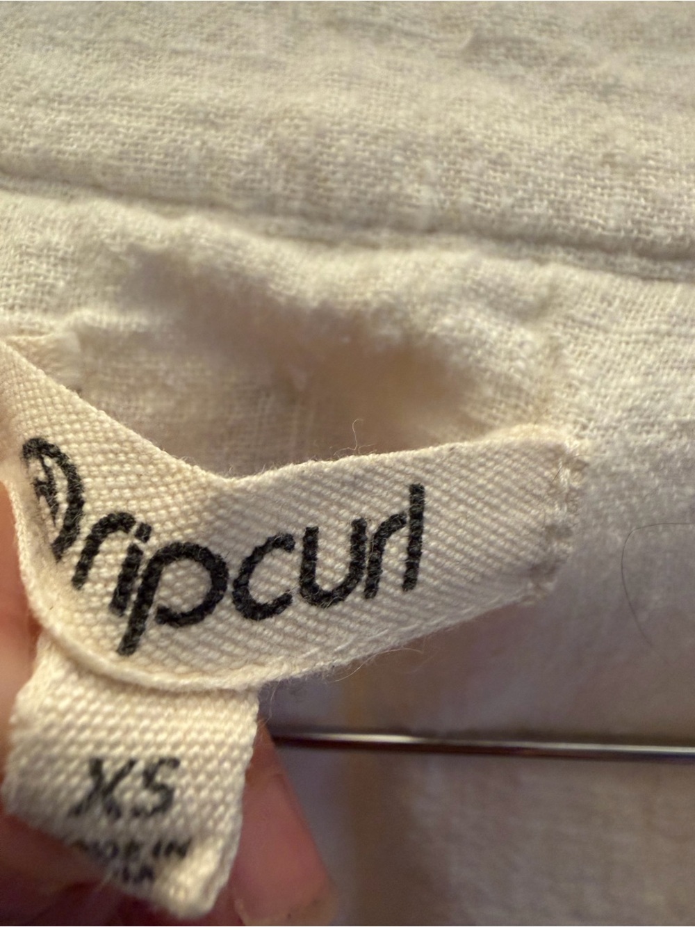 Rip Curl Women XS White Gauze V-Neck Tunic Long Sleeve Boho Beach Blouse Top - Picture 2 of 3
